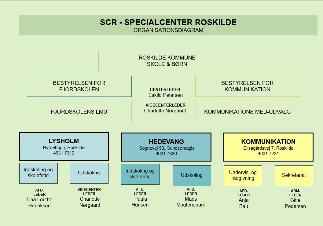 Organisationsdiagram SCR